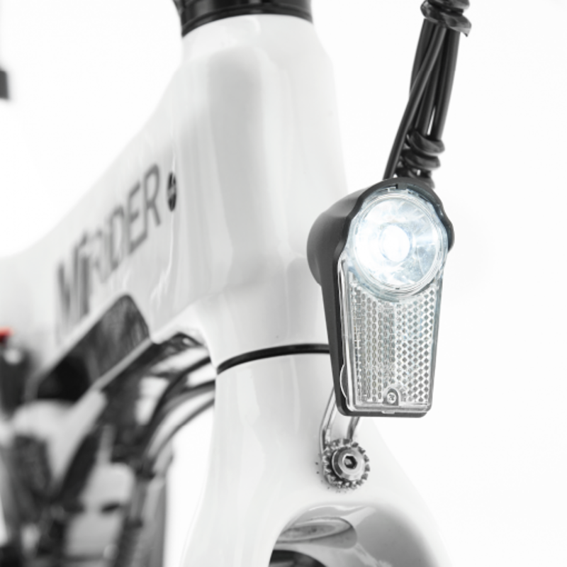 MiRiDER One Folding Electric Bike in Polar White-3